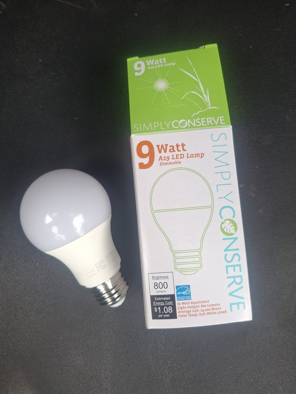 9W A19 LED Lamp - Soft White (White) ×3